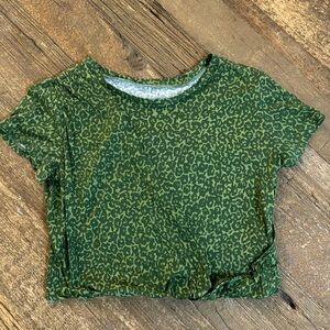 Anthropologie Faux Wrap Cropped‎ Top